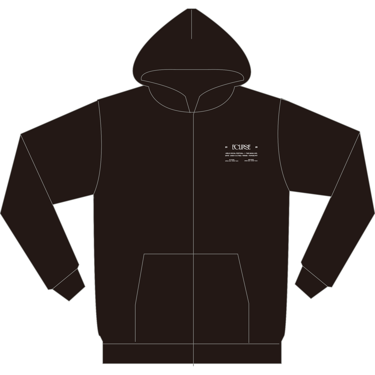 藍月なくる＆棗いつき Presents「ECLIPSE -Girls Vocal Festival- / -Two Man Live-」グッズ ジップパーカー