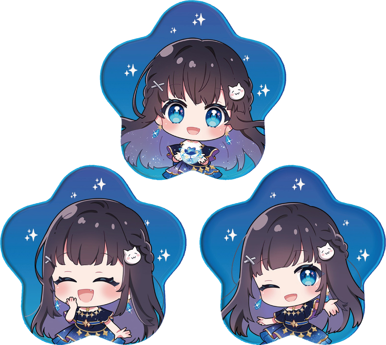 nayuta Planetarium Live 星型缶バッジ（3種セット）