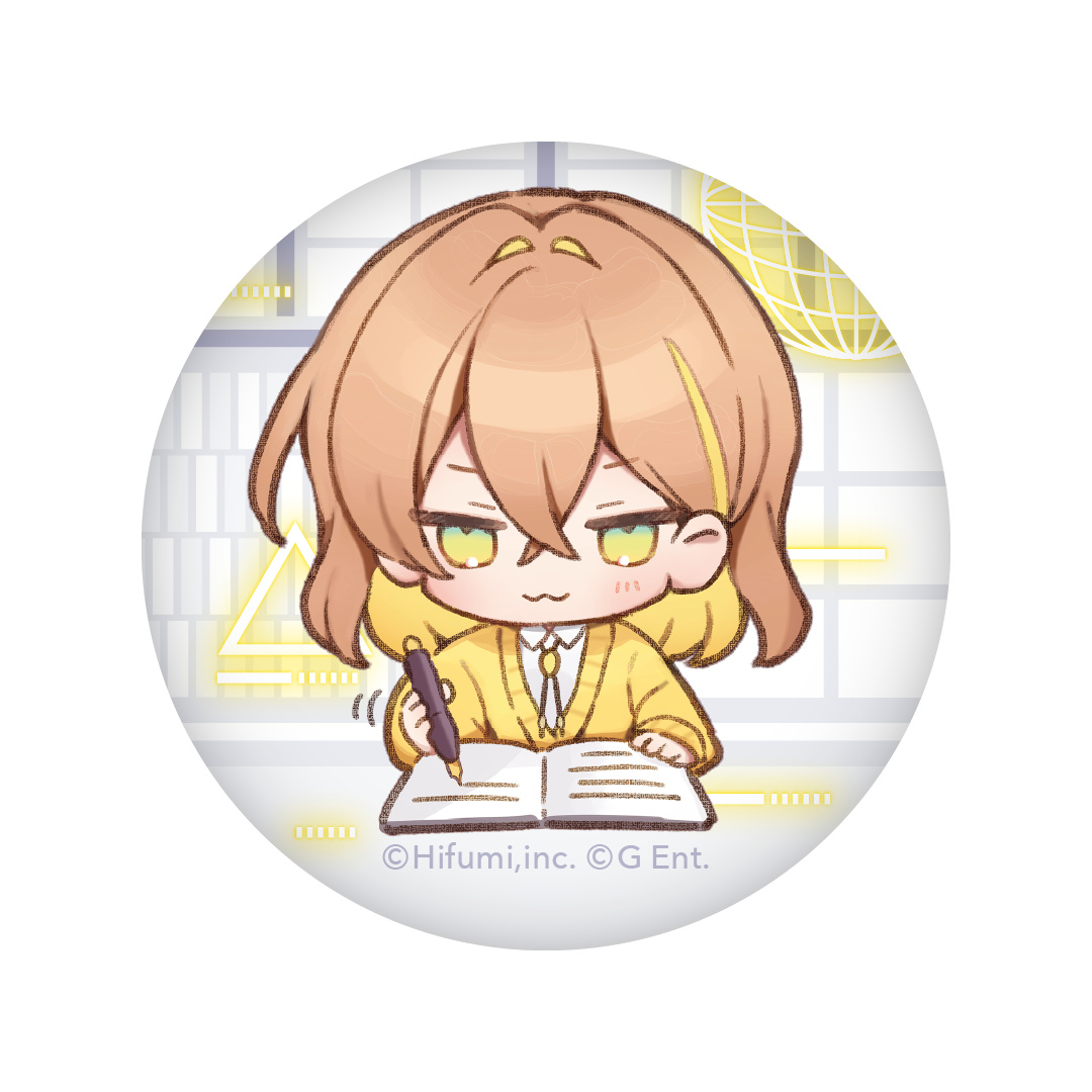 【「棗いつきの書斎から」 公開録音イベント】缶バッジ（ミニキャラ執筆ver.）
